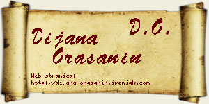 Dijana Orašanin vizit kartica
